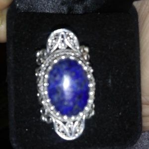 N/A Jewelry - Tibetan Engagement Ring .925 Blue Lapis Sz 8 Ldies N/A Jewelry - Tibetan Engagement Ring .925 Blue Lapis Sz 8 Ldies